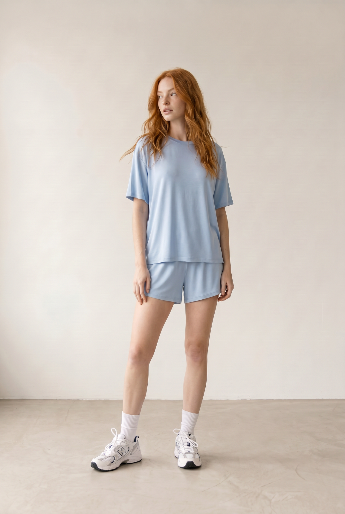 Футболка з віскози OVERSIZE - Блакитний 469 фото