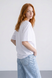 Жіноча футболка OVERSIZE - Молоко 474 фото 7
